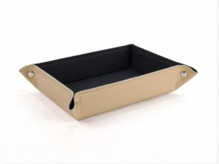 LAVOISIER Maroquinier - Vide poche rectangle en cuir beige – VP503