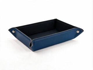 Vide poche rectangle en cuir bleu – VP503 par la marque LAVOISIER Maroquinier LAVOISIER Maroquinier - Vide poche rectangle en cuir bleu – VP503