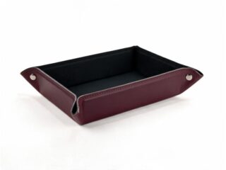 Vide poche rectangle en cuir bordeaux – VP503 par la marque LAVOISIER Maroquinier LAVOISIER Maroquinier - Vide poche rectangle en cuir bordeaux – VP503