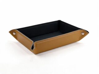 LAVOISIER Maroquinier - Vide poche rectangle en cuir gold – VP503