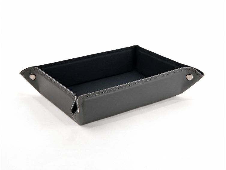 vide poche rectangle en cuir gris vp503 Lavoisier Maroquinier - Vide poche rectangle en cuir gris - VP503