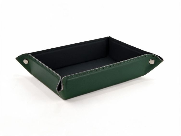 vide poche rectangle en cuir vert vp503 Lavoisier Maroquinier - Vide poche rectangle en cuir vert - VP503