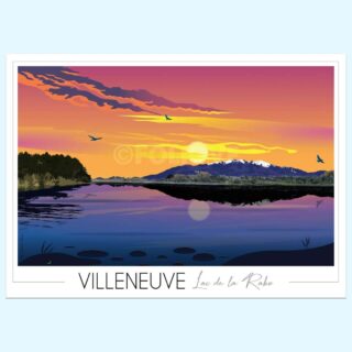 Affiche Villeneuve-de-la-Raho Lac par la marque Foliove Foliove - Affiche Villeneuve-de-la-Raho Lac