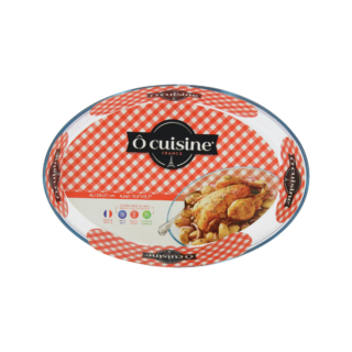 Camif - Plat à four ovale en verre 39 cm