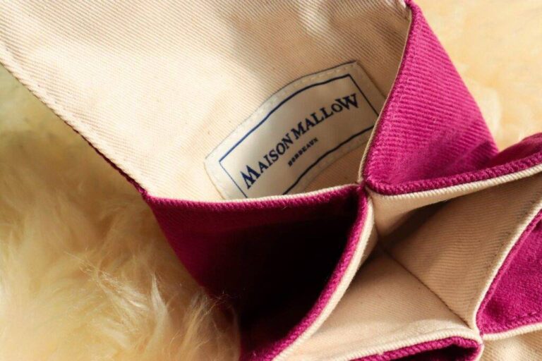 Maison Mallow - Mini Portefeuille En Toile Unie Rose Fuchsia