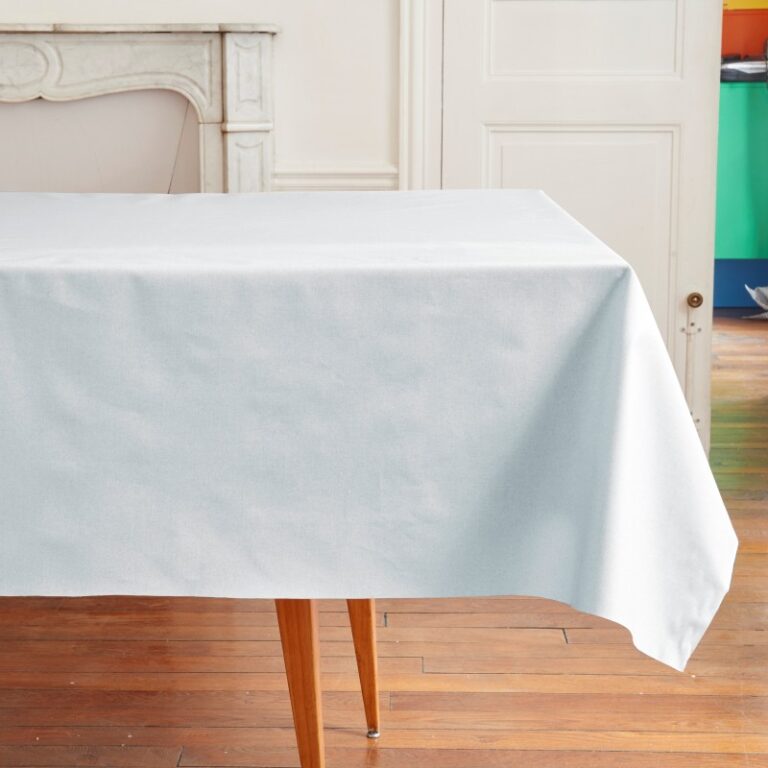 Fleur de Soleil - Serviettes de table Unies gris pastel - Lot de 2