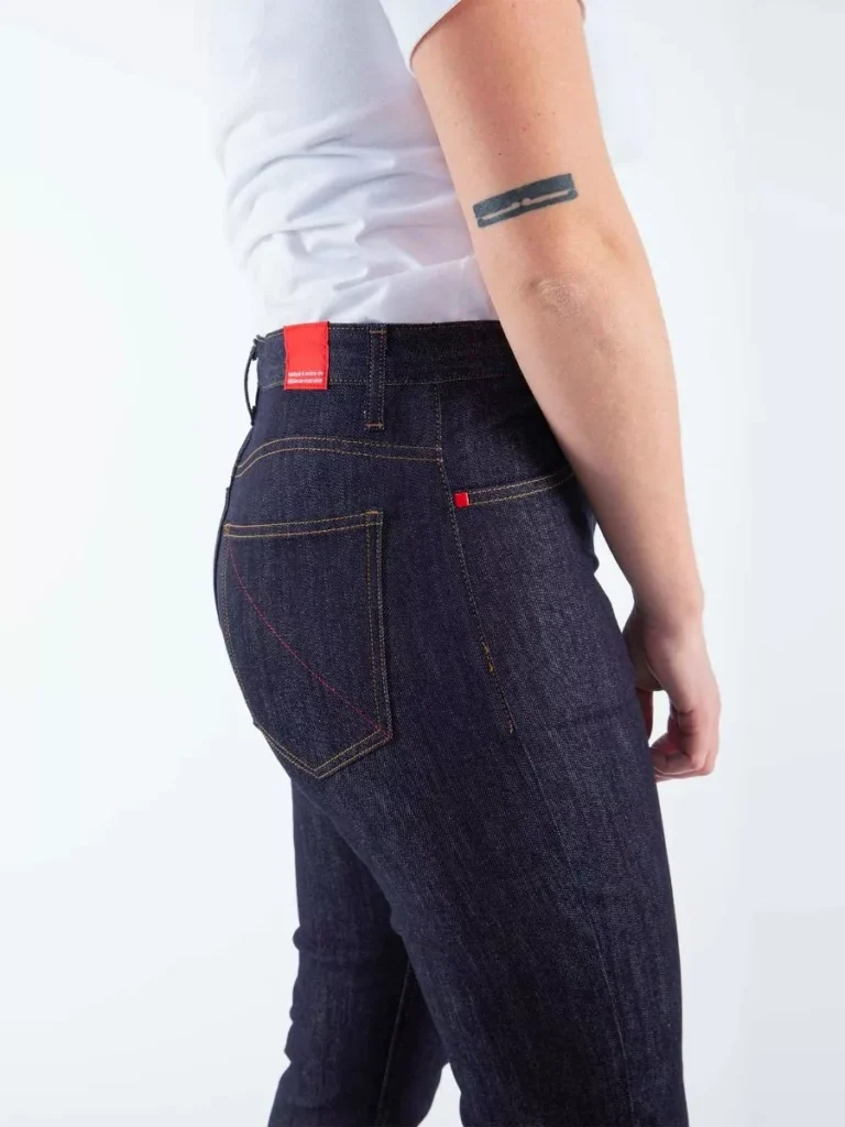 1083 - JEANS SLIM 204H FUSELE taille haute coton bio filidenim flex indigo brut
