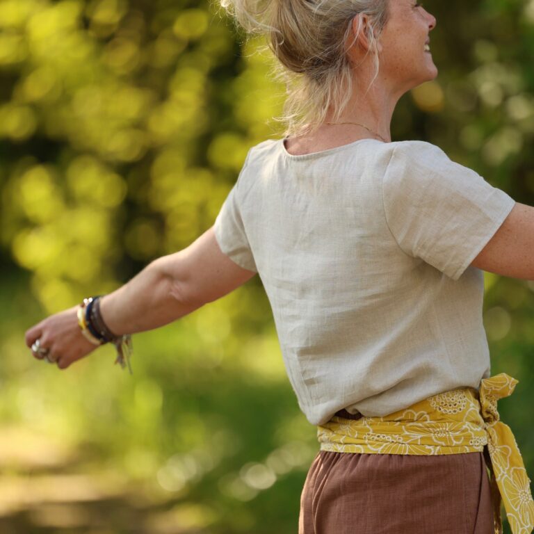 Quintessence - Blouse Emeline en lin naturel – XXL