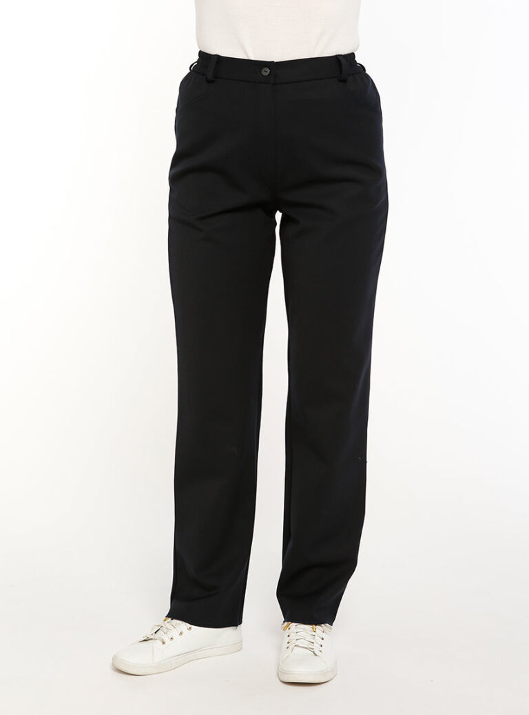 Maison-solfin - Pantalon femme en laine noir – 52