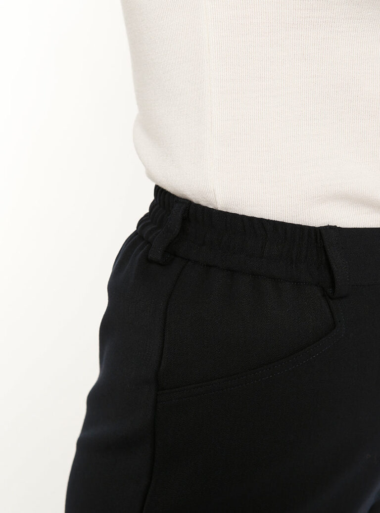 Maison-solfin - Pantalon femme en laine noir – 52