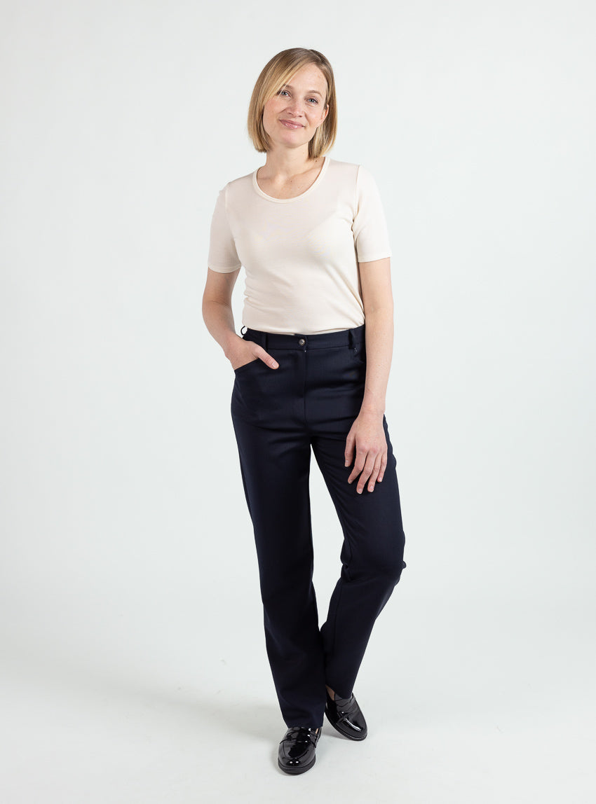 3639 bleu marine 1 Maison-solfin - Pantalon femme en laine bleu marine – 52