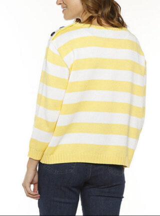 MAISON SOLFIN - Pull marinière français – JAUNE CITRON