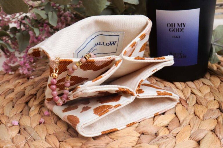 Maison Mallow - Mini Portefeuille Léopard Ecru et Camel