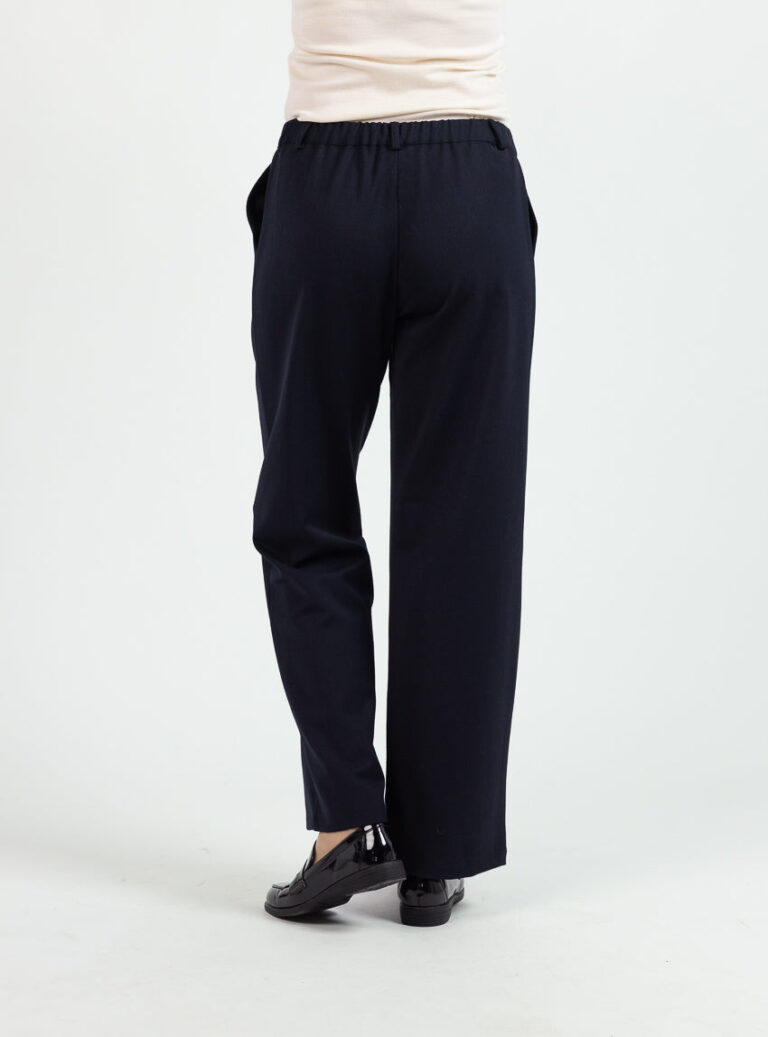 Maison Solfin - Pantalon large femme laine bleu marine – 50