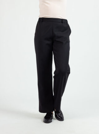 Pantalon large femme laine noir par la marque MAISON SOLFIN MAISON SOLFIN - Pantalon large femme laine noir