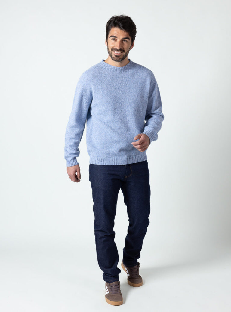 Maison Solfin - Jean homme en coton bleu brut – 52