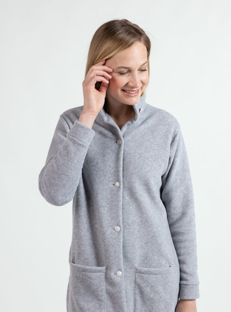 Maison Solfin - Robe de chambre femme gris chiné – 5