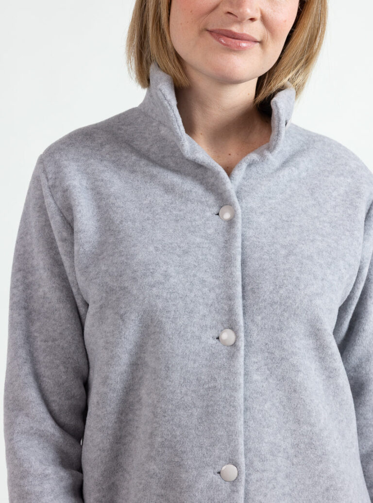 Maison Solfin - Robe de chambre femme gris chiné – 5