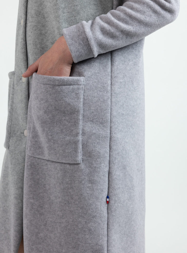 Maison Solfin - Robe de chambre femme gris chiné – 5