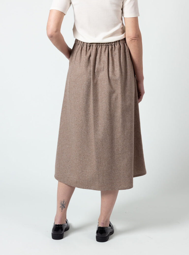 Maison Solfin - Jupe ample femme beige foncé – 5