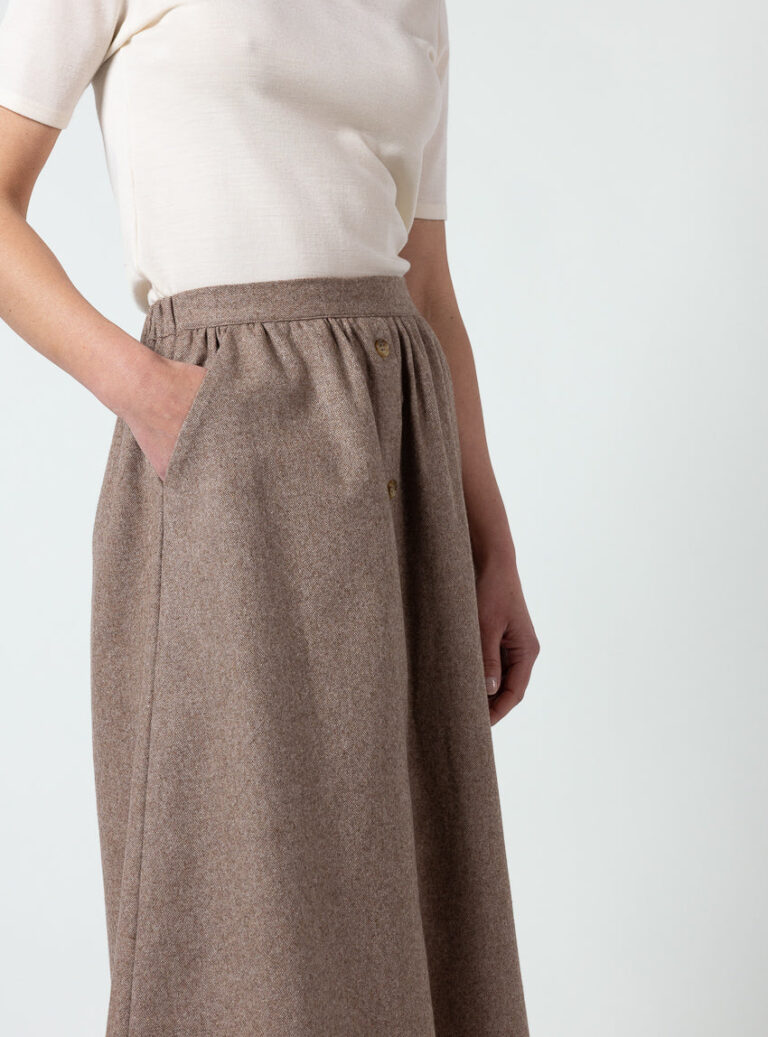 Maison Solfin - Jupe ample femme beige foncé – 5