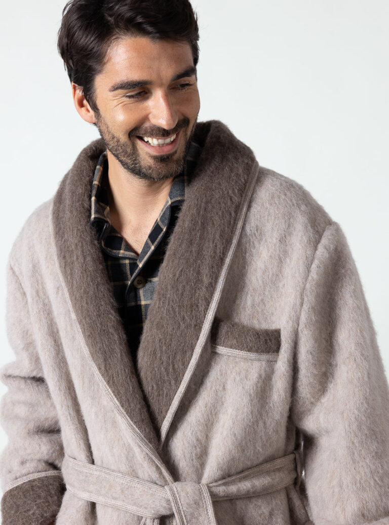 Maison Solfin - Robe de chambre courte homme beige – XL