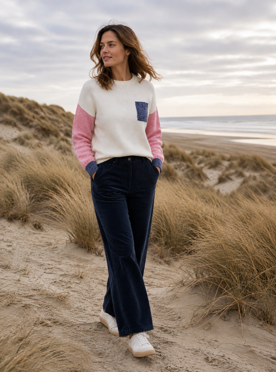 500065 pull gaelle blanc naturel 1 LAFRANÇAISE Mailles in France - Pull Gaëlle – L