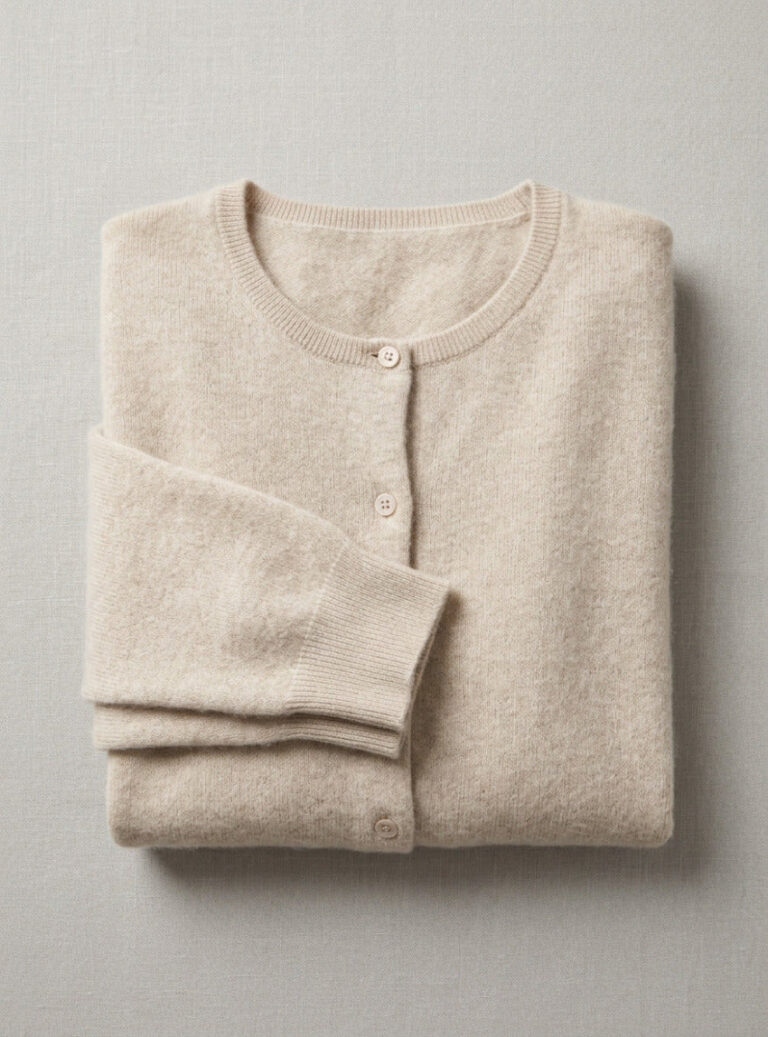 Maison Solfin - Cardigan femme en cachemire beige clair – 50