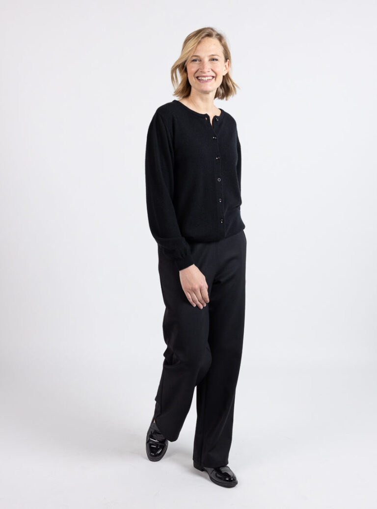Maison Solfin - Cardigan femme en cachemire noir – 50