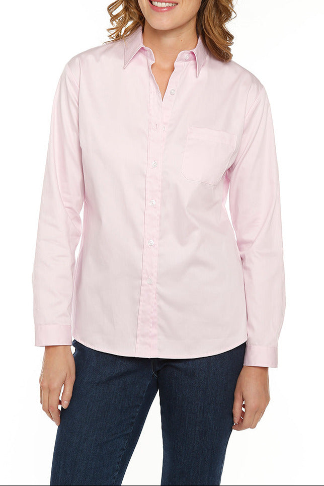 6244 ROS 1 chemisier coton femme madeinfrance rose b solfin2 Maison Solfin - Chemisier cintré