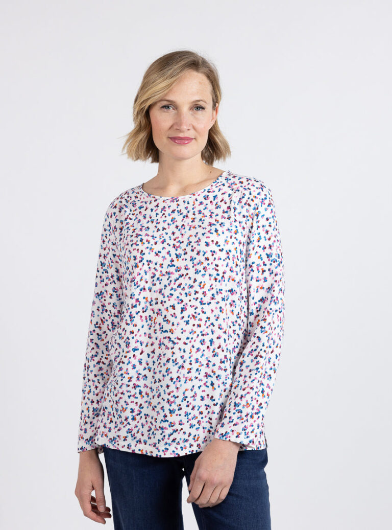 Maison Solfin - Blouse femme viscose chaude multicolore rose – 52