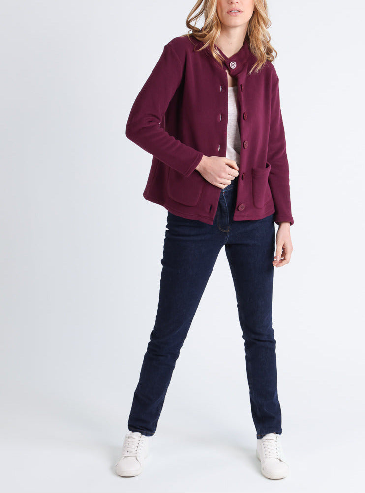 Maison Solfin - Veste polaire femme violet prune – 5