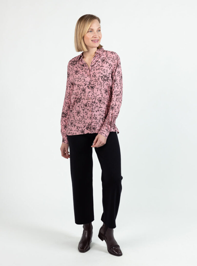 Maison Solfin - Chemisier femme en viscose chaude rose – 52