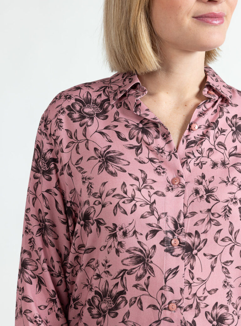 Maison Solfin - Chemisier femme en viscose chaude rose – 52
