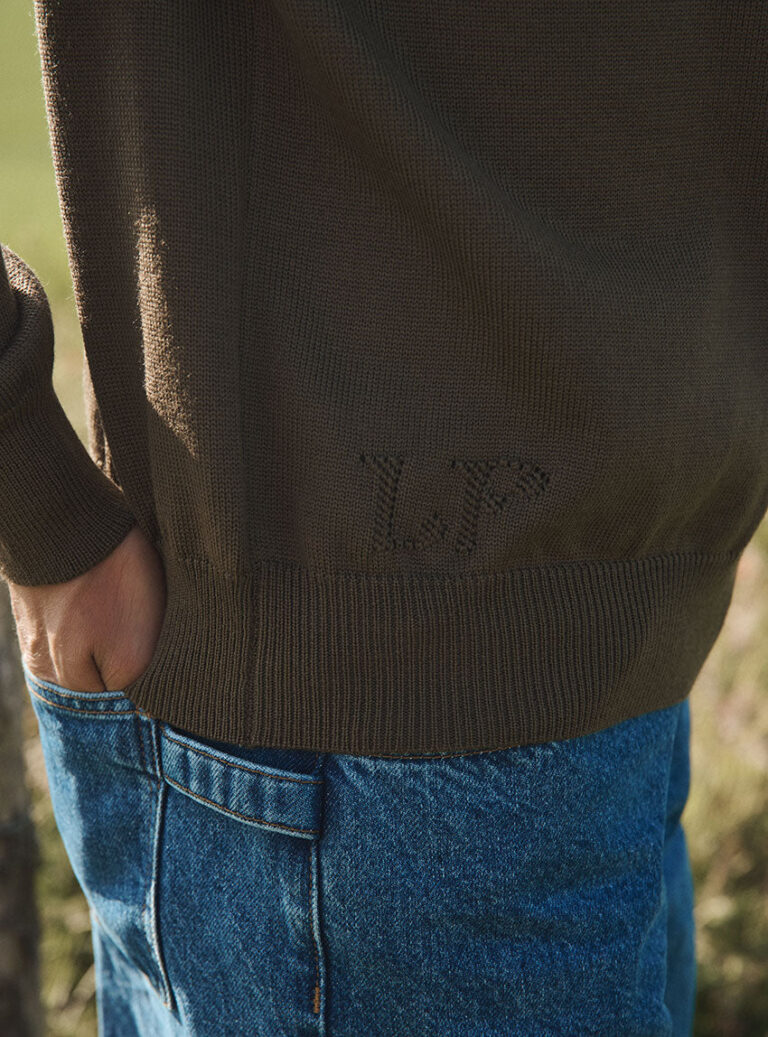 LAFRANÇAISE Mailles in France - Pull col V laine mérinos vert Aglaé – XS