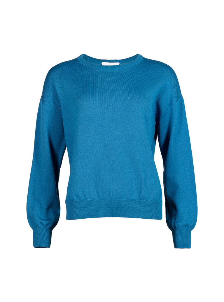 LAFRANÇAISE Mailles in France - Pull col rond oversize bleu Agathe – M