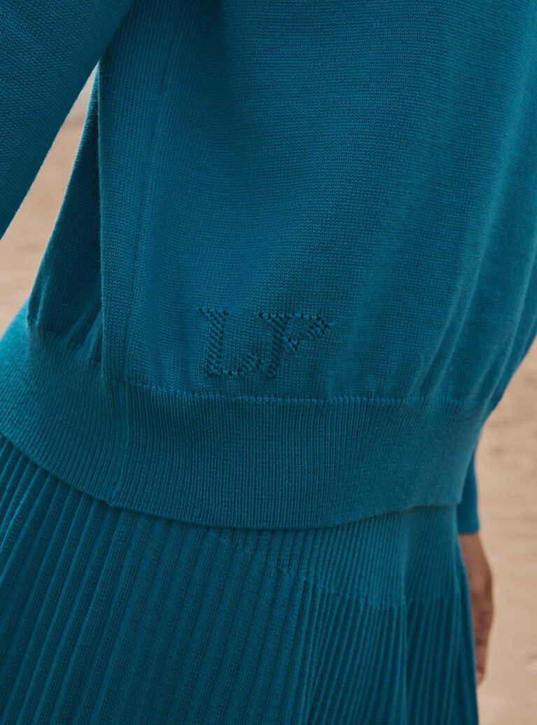 LAFRANÇAISE Mailles in France - Pull col rond oversize bleu Agathe – M