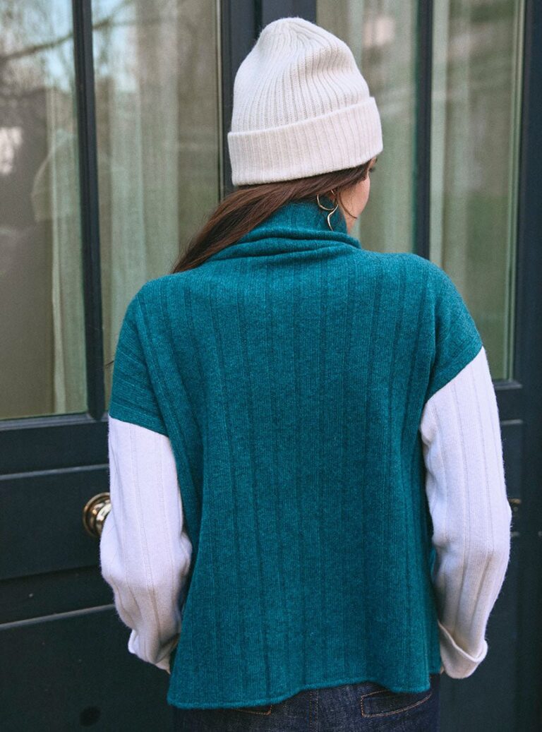 LAFRANÇAISE Mailles in France - Gilet bicolore laine et cachemire Aubane – L