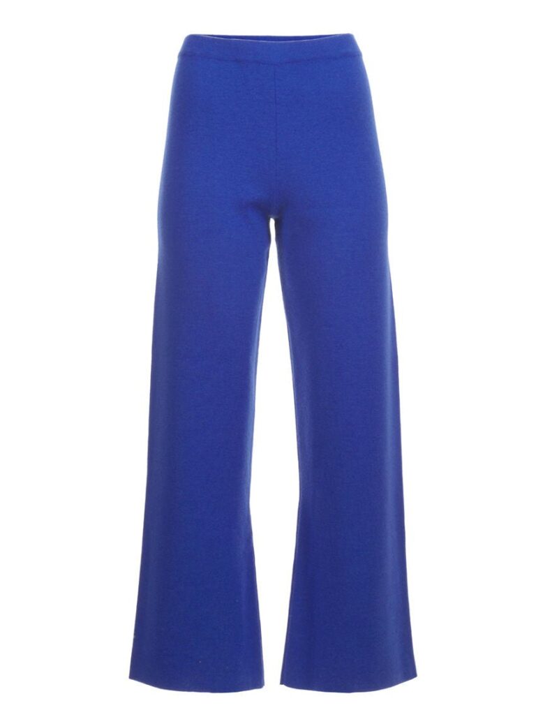 LAFRANÇAISE Mailles in France - Pantalon en maille bleu Alexia – L