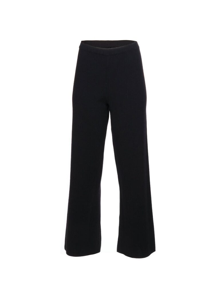 LAFRANÇAISE Mailles in France - Pantalon en maille noir Alexia – L