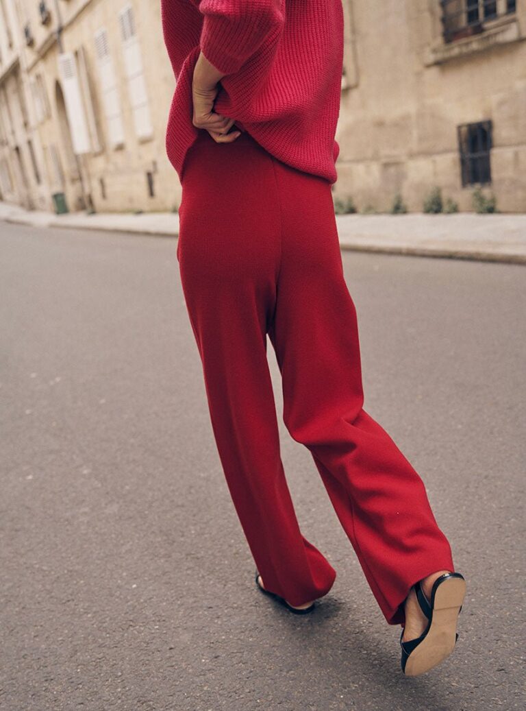 LAFRANÇAISE Mailles in France - Pantalon en maille fluide Alexia – L