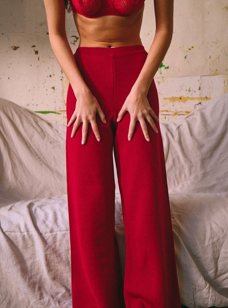 LAFRANÇAISE Mailles in France - Pantalon en maille fluide Alexia – L