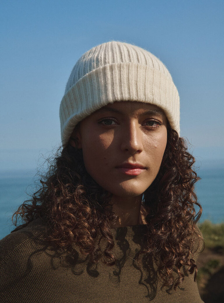 7509 NAT 12 bonnet ambre blanc naturel LAFRANÇAISE Mailles in France - Bonnet Ambre – U