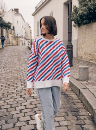 Pull Blanche par la marque MAISON SOLFIN MAISON SOLFIN - Pull Blanche