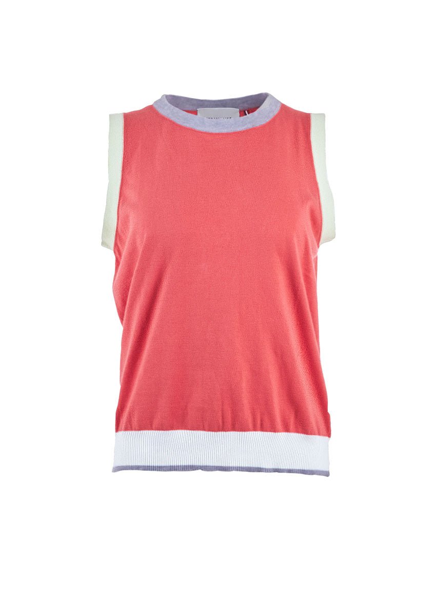 7568 RPQ 1 top benedicte rose pasteque LAFRANÇAISE Mailles in France - Top Bénédicte – L