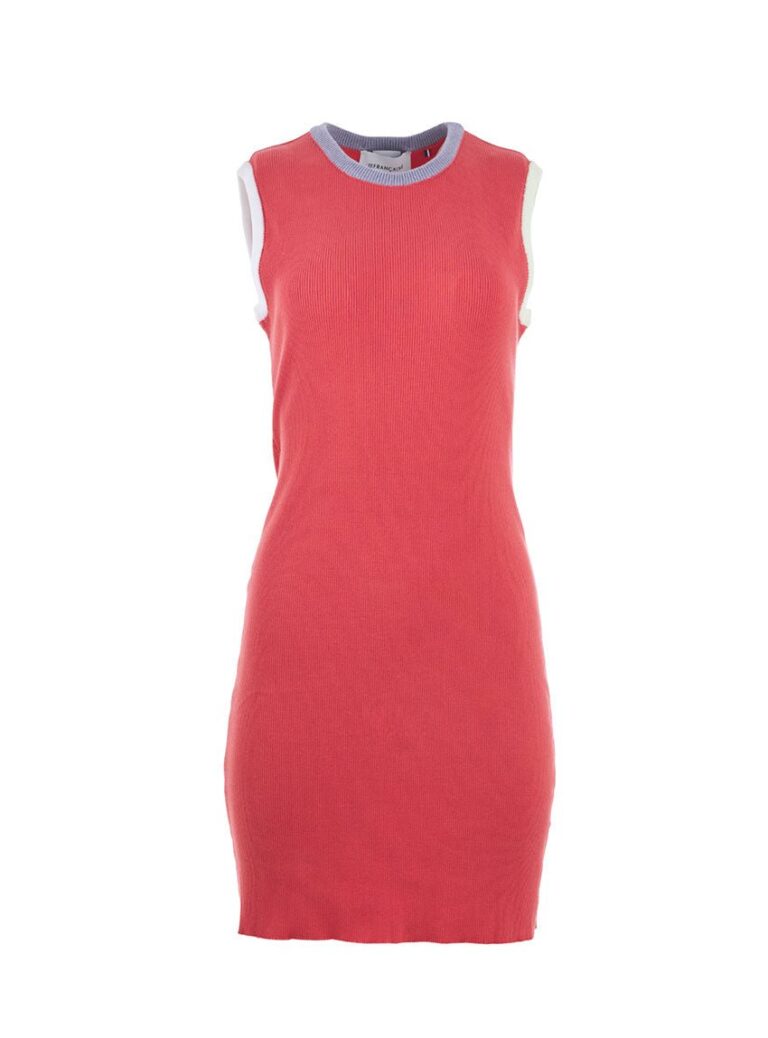 LAFRANÇAISE Mailles in France - Robe courte en maille coton rose Béatrice – L