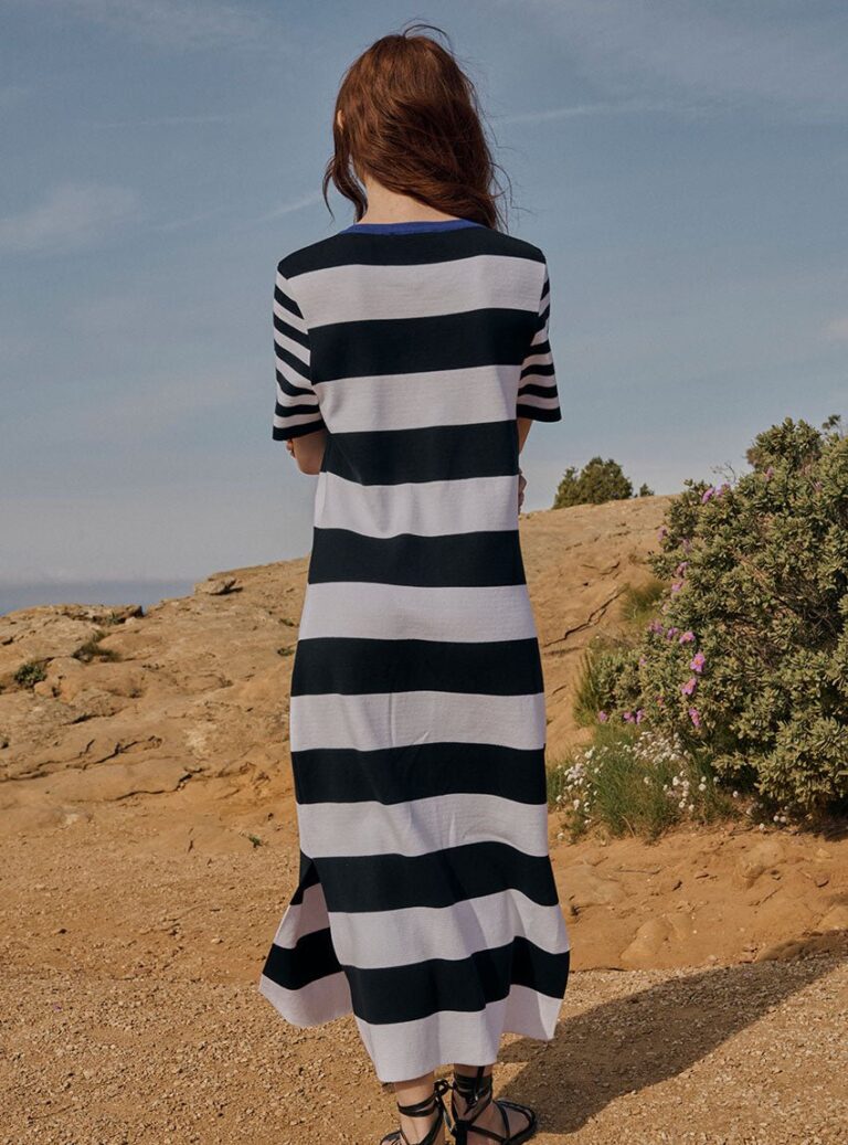 LAFRANÇAISE Mailles in France - Robe longue marinière Blandine – L