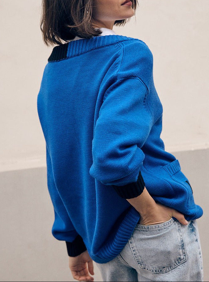 LAFRANÇAISE Mailles in France - Veste gilet bleu Bernadette – L