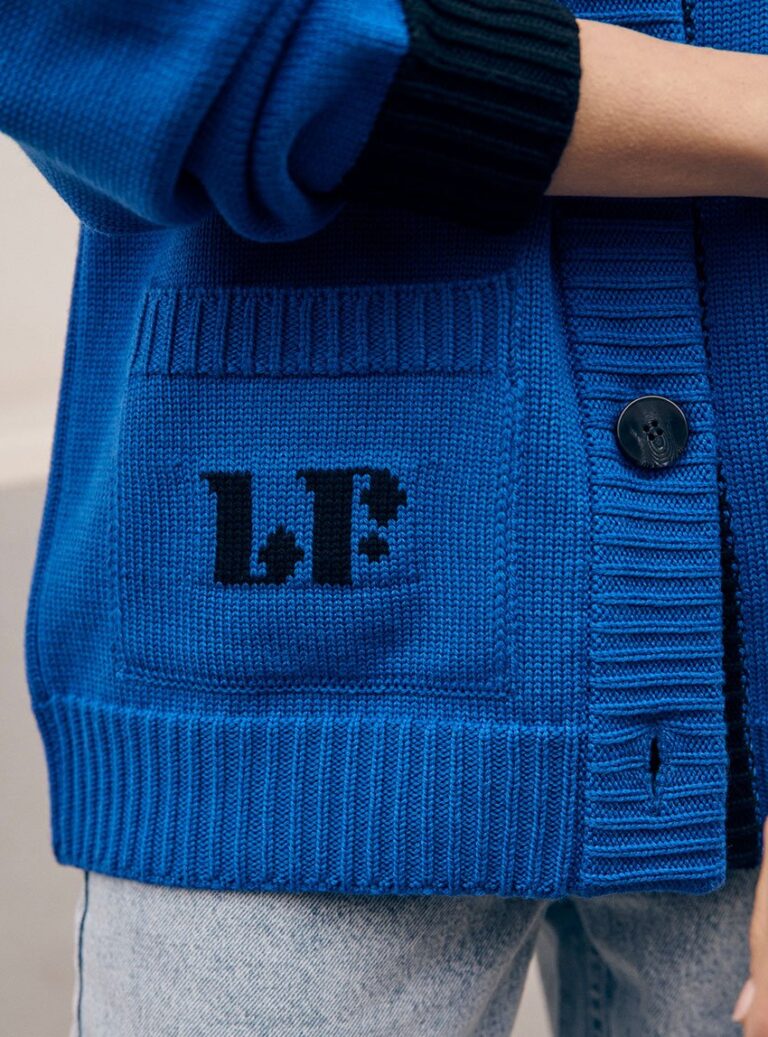 LAFRANÇAISE Mailles in France - Veste gilet bleu Bernadette – L