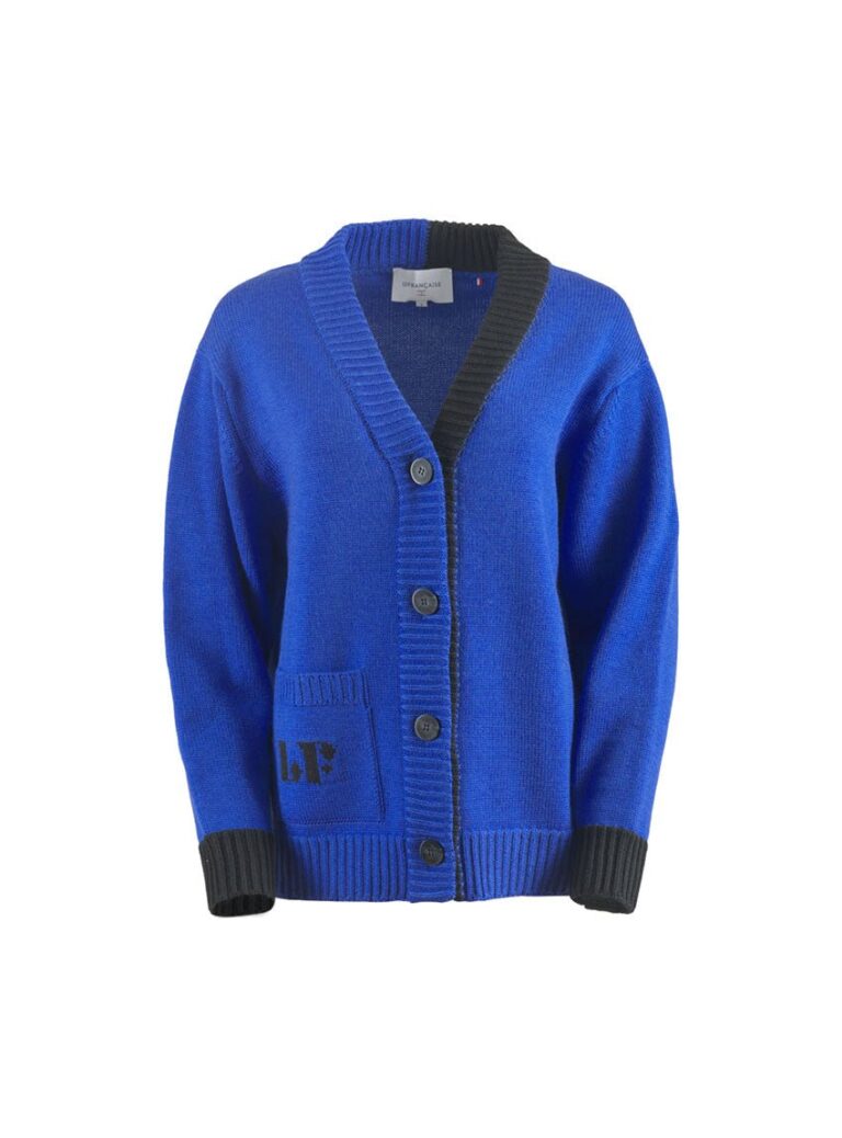 LAFRANÇAISE Mailles in France - Veste gilet bleu Bernadette – L